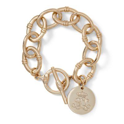 Ralph Lauren Link Charm Bracelet Gold