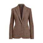 Ralph Lauren Single-button Tweed Blazer Brown Multi