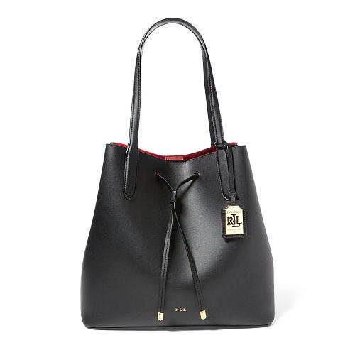 Ralph Lauren Lauren Dryden Diana Tote Black/crimson
