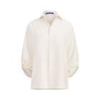 Ralph Lauren Karen Silk Crepe Blouse Pearl