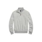 Ralph Lauren Cotton Half-zip Sweater Grey Tuck