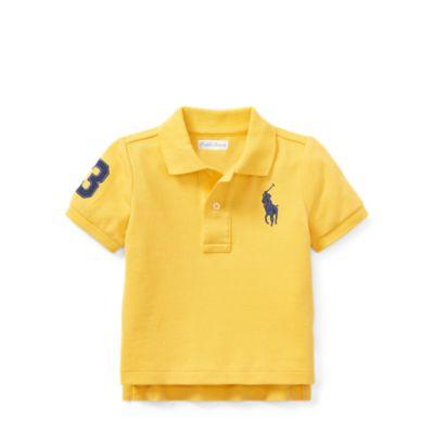 Ralph Lauren Cotton Mesh Polo Shirt Chrome Yellow 3m