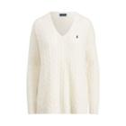 Ralph Lauren Cable-knit Side-slit Sweater Cream