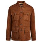 Polo Ralph Lauren Suede Safari Jacket Tweed Brown