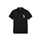 Ralph Lauren Classic Fit Mesh Polo Shirt Polo Black/slicker Yellow