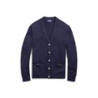 Ralph Lauren Washable Merino Wool Cardigan Hunter Navy 6x Big