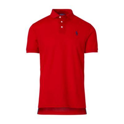 Ralph Lauren Custom Fit Piqu Polo Shirt Classic Red