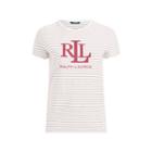 Ralph Lauren Studded-logo T-shirt Cream/rich Cranberr