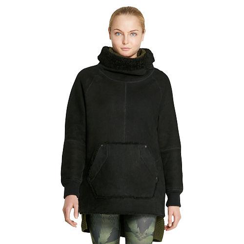 Polo Ralph Lauren Shearling Funnelneck Tunic Polo Black