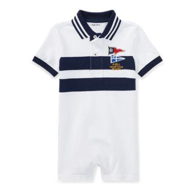 Ralph Lauren Featherweight Mesh Shortall White/newport Navy 6m