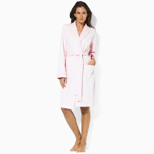 Ralph Lauren Lauren Quilted Shawl-collar Robe Alexandra Pink