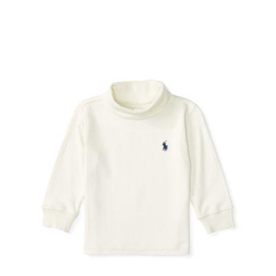 Ralph Lauren Cotton Interlock Turtleneck Deckwash White 3m