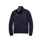 Ralph Lauren Cotton Half-zip Sweater Hunter Navy