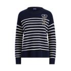 Ralph Lauren Bullion Striped Wool Sweater Navy/cream