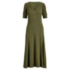 Ralph Lauren Cotton Fit-and-flare Dress Admiral Green