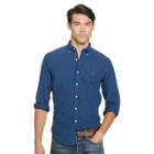 Polo Ralph Lauren Slim Garment-dyed Oxford Shirt Seagate Blue