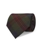 Ralph Lauren Plaid Silk Crepe Tie Olive/black/wine