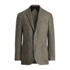 Ralph Lauren Polo Basket-weave Suit Jacket Black And Cream