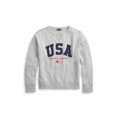 Ralph Lauren Usa Fleece Sweatshirt Andover Heather