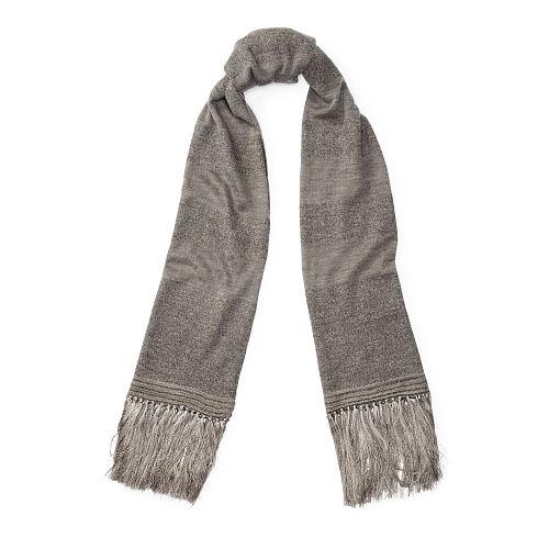 Ralph Lauren Lauren Felted Rugby-striped Scarf Concrete Heather