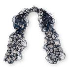 Ralph Lauren Lauren Ruffled Floral Silk Scarf