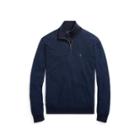 Ralph Lauren Cotton Half-zip Sweater Indigo Tuck