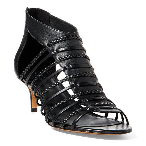 Polo Ralph Lauren Allison Nappa Leather Sandal Black