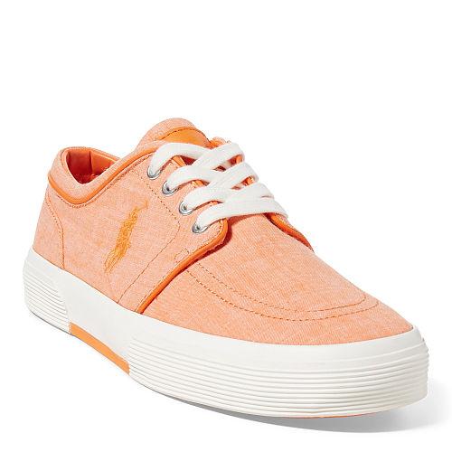 Polo Ralph Lauren Faxon Chambray Low-top Sneaker Faded Orange