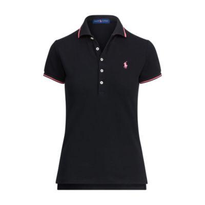 Ralph Lauren Pink Pony Slim Fit Polo Shirt Black