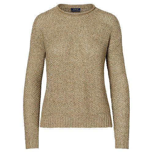 Polo Ralph Lauren Boxy Cotton-and-linen Sweater Olive