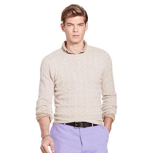 Polo Ralph Lauren Cable-knit Cashmere Sweater Oatmeal Ragg
