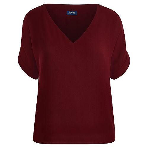 Polo Ralph Lauren Silk Georgette V-neck Shirt