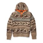 Ralph Lauren Rrl Wool-blend Full-zip Sweater Kanata Brown