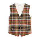 Ralph Lauren Cotton Madras Vest Blue/red/yellow