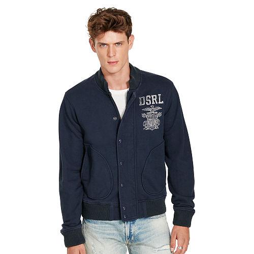 Ralph Lauren Denim & Supply Cotton French Terry Jacket Classic Navy