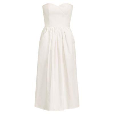 Ralph Lauren Ruthie Cotton Strapless Dress White