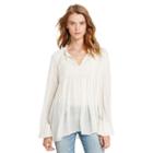 Ralph Lauren Denim & Supply Smocked Gauze Top Antique Cream