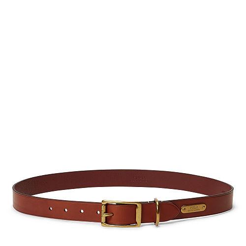 Polo Ralph Lauren Brass-buckle Leather Belt Papaya