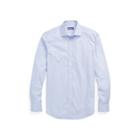 Ralph Lauren Striped Cotton Dress Shirt Blue And White