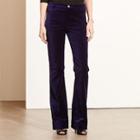 Ralph Lauren Lauren Flared Velvet Pant Purple