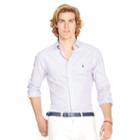 Polo Ralph Lauren Slim-fit Cotton Poplin Shirt Lavender/white