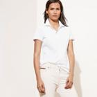 Ralph Lauren Lauren Monogrammed Polo Shirt White