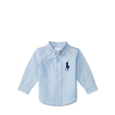 Ralph Lauren Blake Cotton Oxford Shirt Blue 24m