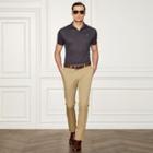 Ralph Lauren Custom Fit Piqu Polo Shirt Charcoal Heather