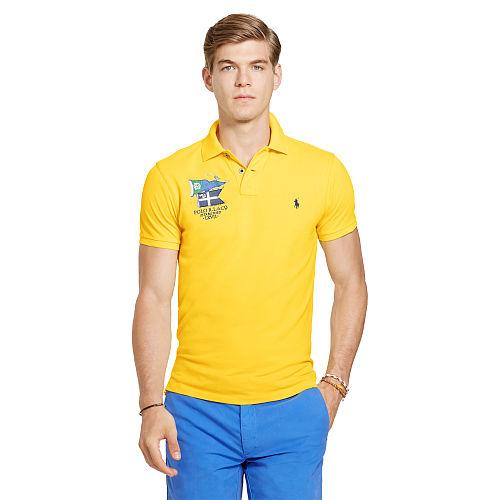 Polo Ralph Lauren Custom-fit Cotton Mesh Polo Beach Lemon