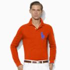 Polo Ralph Lauren Custom Fit Cotton Mesh Polo Dusk Orange