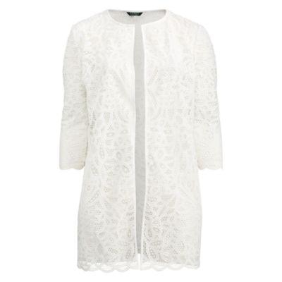 Ralph Lauren Lace Open-front Duster White