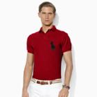 Polo Ralph Lauren Custom Fit Cotton Mesh Polo Eaton Red