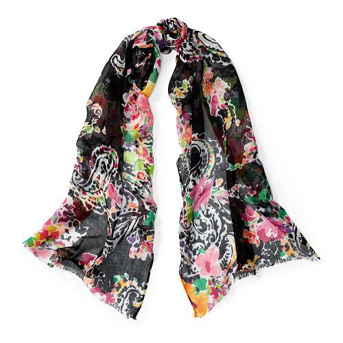 Ralph Lauren Lauren Taline Paisley-print Scarf Black