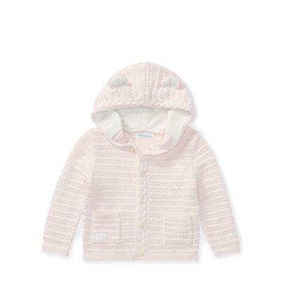 Ralph Lauren Bear-hood Cotton Cardigan Delicate Pink 12m